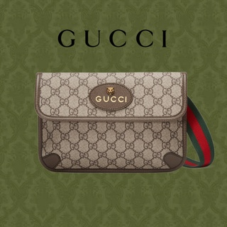 Gucci/ GG/ GG Supreme canvas fanny pack/ กระเป๋าสะพายข้าง