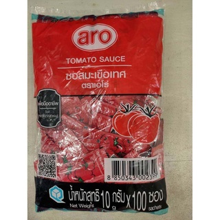 ซอสมะเขือเทศ ตราเอโร่ (Chilli Sauce) แบบซองขนาด 10กรัมx100ซองKetchup Ero Brand (Chilli Sauce) sachet size 10gx100sachets