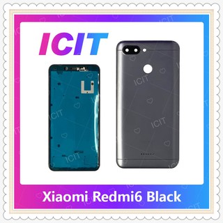 Body Xiaomi Redmi 6 อะไหล่บอดี้ เคสกลางพร้อมฝาหลัง Body อะไหล่มือถือ คุณภาพดี ICIT-Display