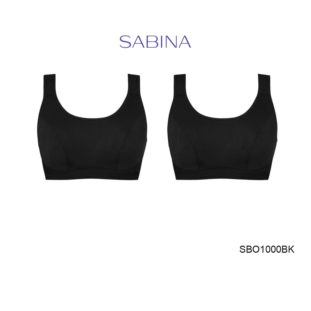 Sabina เสื้อชั้นใน (Set 2 ชิ้น) Invisible Wire (ไม่มีโครง) รุ่น Function Bra รหัส SBO1000BK สีดำ