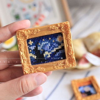 เข็มกลัดปักครอสสติตช์ รูป Van Gogh Series diy สําหรับผู้ปกครอง และเด็ก