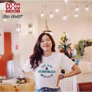 ปังสุด ! เสื้อยืดงานปัก CC OO รหัส No.14 (SMLXL) มีเก็บปลายทาง