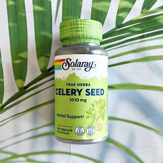 55% OFF ราคา Sale!!! EXP:05/2023 เมล็ดเซเลอรี่ ผักชีฝรั่ง Celery Seed 505 mg 100 VegCaps (Solaray®)