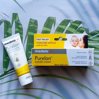 ครีมทาหัวนม สำหรับคุณแม่ Purelan Lanolin Cream for Sore Nipples and Dry Skin 100% Natural 37 g (Medela®) ลดอาการเจ็บหัวนม คัด ตึงเต้านม แห้ง แตกลาย