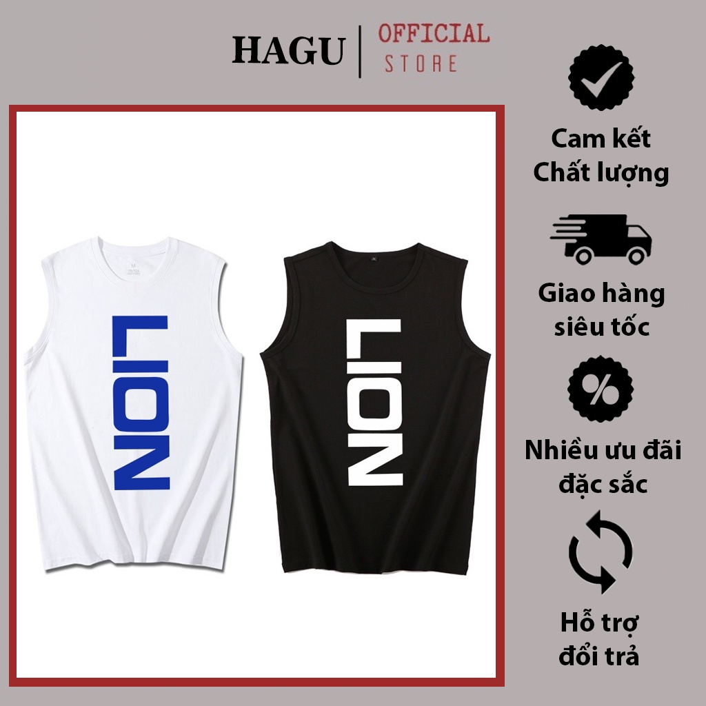 Lion Sports Tanktop เสื้อเชิ้ตผู้ชาย 3 รูทําจากผ้ายืดหยุ่นสุดเท่และทันสมัย