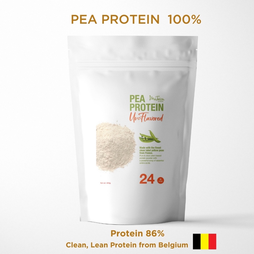 MeJuice, Pea Protein 100% (มีจู๊ซ) : โปรตีนจากถั่วลันเตาสีทอง (Non GMO) (แบรนด์ MeJuice)