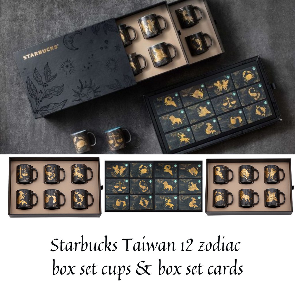 ✅Starbucks Taiwan 12 zodiac✅ แก้วสตาร์บัคส์ 12 ราศี  starbucks 12 zodiac card cup เซ็ตแก้วและการ์ดสิบสองราศีไต้หวัน