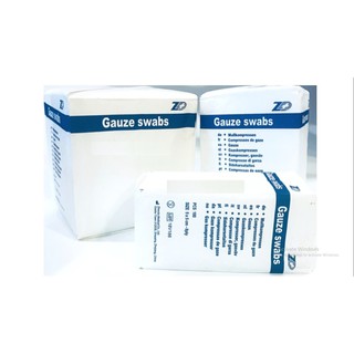 GAUZE SWABS 10.0 CM X 10.0 CM-8P 100 ชิ้นต่อห่อ ยี่ห้อ ZD