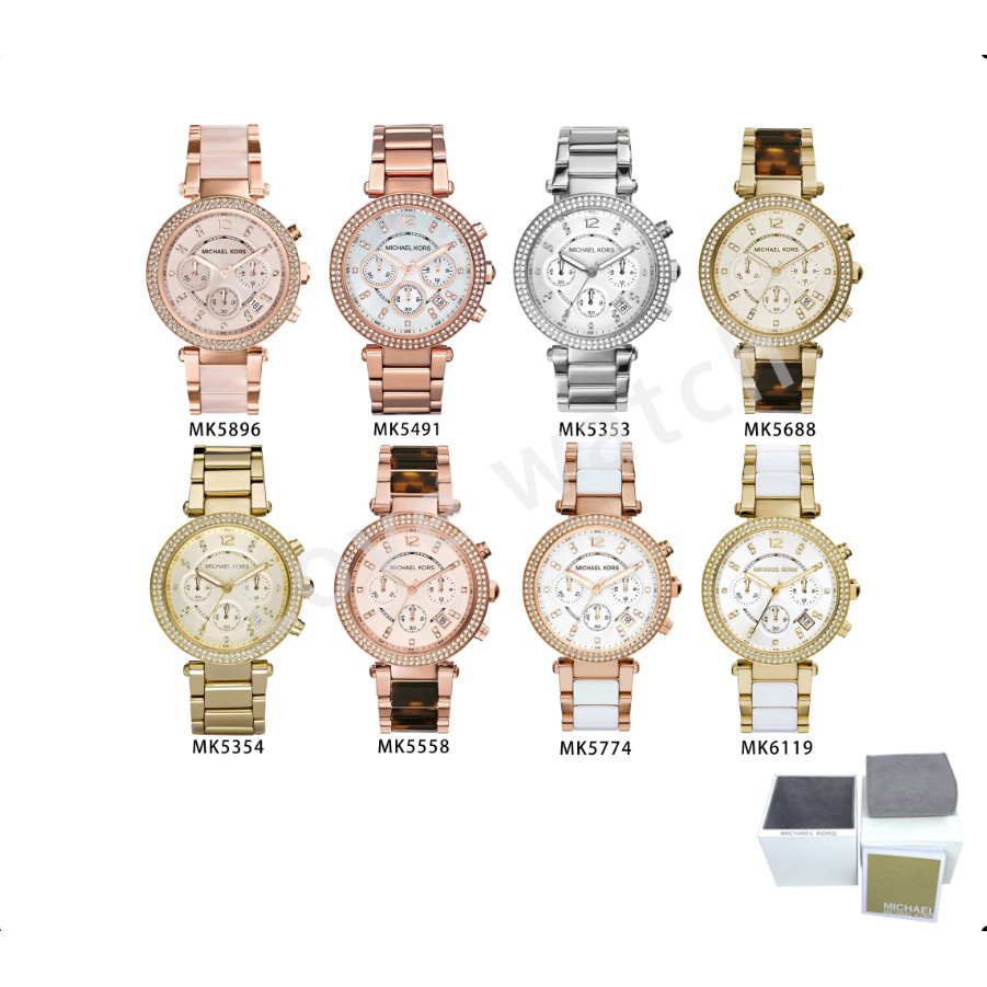 Parker Blush Dial - Rose Gold - MK5896 38mm MK5491 MK5353 MK5688 MK5354 MK5538 MK5558 MK5774 38มม