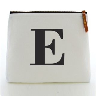 กระเป๋า ALPHABET MAKEUP BAGS LARGE WHITE “E”