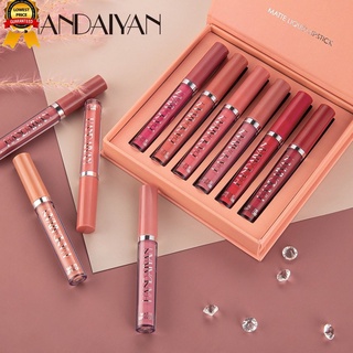 Handaiyan ชุดลิปสติก ลิปกลอส เนื้อแมตต์ กันน้ํา ติดทนนาน แฟชั่น 12 สี (พร้อมส่ง)