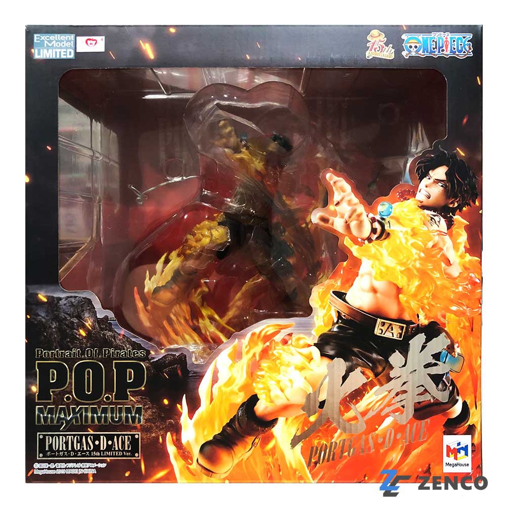 Megahouse Portrait Of Pirates Pop Neo Maximum One Piece Portgas D Ace 15th Limited Ver Shopee Thailand