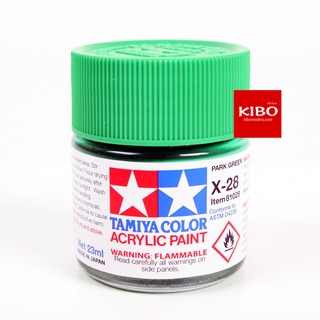 สีสูตรน้ำทามิย่า Acrylic X28 Park Green 10ml