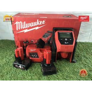 Milwaukee เครื่องเติมลมไร้สาย 12V M12 BSET1B-643B  แบต 4ahx3ก้อน