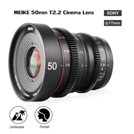 Lens MEIKE 50mm T2.2 Manual Focus Cinema Lens for Sony E Mount