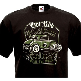 เสื้อยืดวินเทจInspire เสื้อยืด แขนสั้น พิมพ์ลาย Ktom Kulture สําหรับ Speed V8 Rat Fink Ctom Cultures FordS-4XL