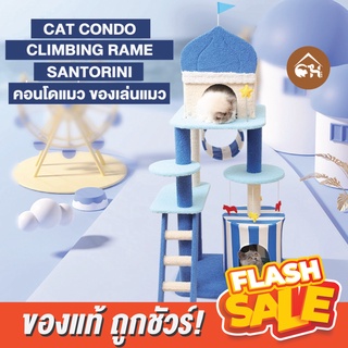 🔥ถูกสุด! พร้อมส่ง🔥 CAT CONDO CLIMBING FRAME SANTORINI คอนโดแมว ที่นอน ที่ลับเล็บ ของเล่นแมว