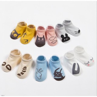 5 set/ Babyonlineถุงเท้าเด็กแรกเกิดมีกันลื่