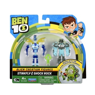 Ben 10 ของเล่น ของสะสม Alien Creation Stinkfly &amp; Shock Rock