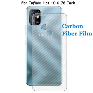 คาร์บอนไฟเบอร์ ฟิล์มหลัง Infinix Hot 10 9 Play Note 7 8 Lite 8i Smart 5 Zero 8 8i S5 Pro ฟิล์มคาร์บอนไฟเบอร์ Protector สติ๊กเกอร์ฟิล์มคาร์บอน
