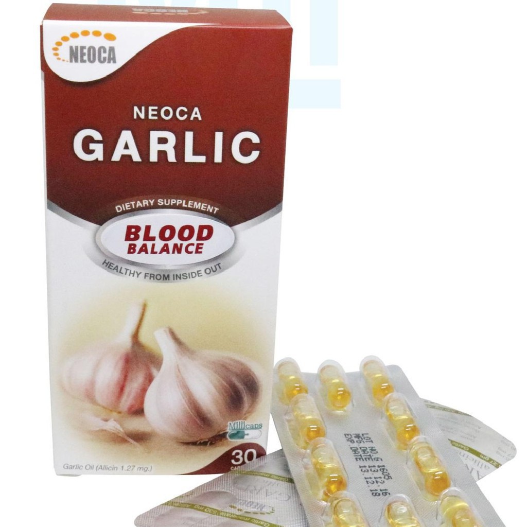 Neoca Garlic 30 แคปซูล น้ำมันกระเทียม ลดไขมัน ยับยั้งเชื้อรา
