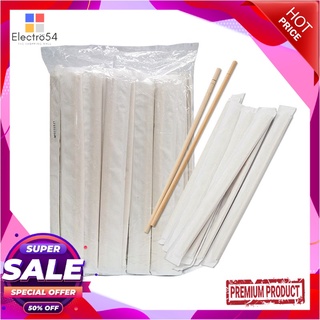 ตะเกียบไม้ไผ่ 22 ซม. ห่อกระดาษ x 100 คู่Bamboo Chopsticks Paper Wrap 22 cm x 100 pairs