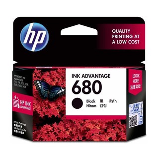 หมึกพิมพ์แท้ HP 680 Black Original Ink Advantage Cartridge (F6V27AA)