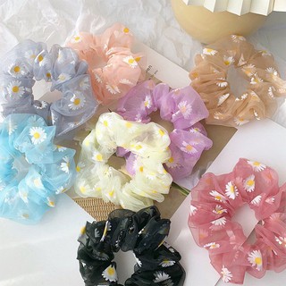 ยางรัดผมผ้าชีฟองลายดอกไม้/ดอกเดซี่/เดซี่/ใส/ Tulle Headwear