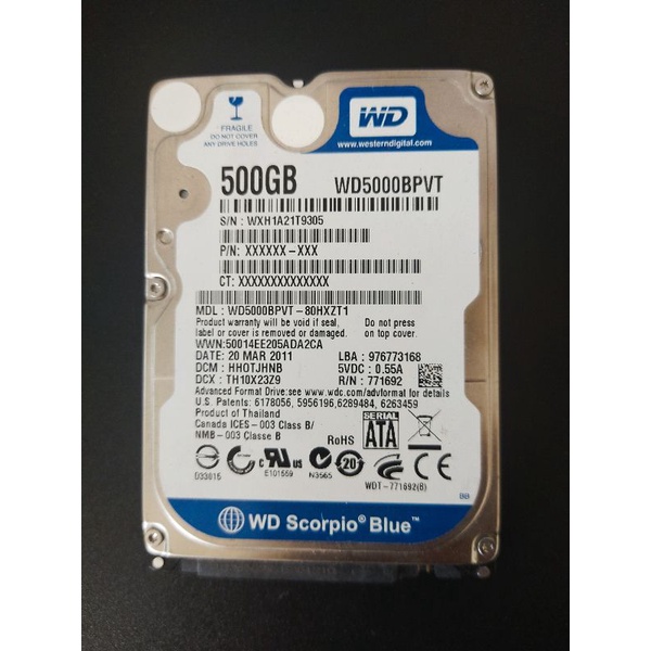 ฮาสดิส 500 GB Western Seagate 500 GB