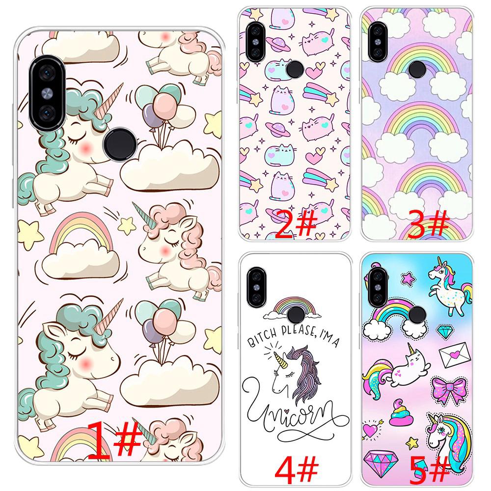 Cute Unicorn Rainbow Redmi Note 7 5 Plus 6 Pro 6A 5A S2 Case Soft Cover