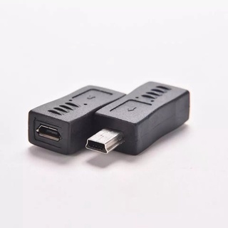 1Pcs สีดำ Micro USB หญิงเพื่อมินิ USB ชายอะแดปเตอร์แปลงอะแดปเตอร์ Drop Shipping