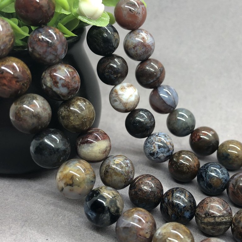 100% Natural Pietersite Stone Eagle Eye Beads 6-12mm Diy for Bracelet Lucky Evil