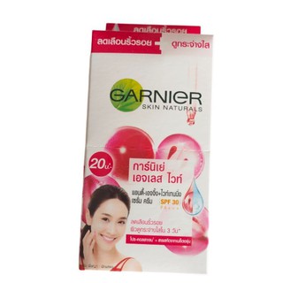 (ยกกล่อง บรรจุ 6 ซอง) Garnier ageless white การ์นิเย่ เอจเลส ไวท์ ซิตี้ รีนิว เอสพีเอฟ30/พีเอ+++