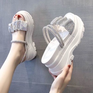 💋 สินค้าในไทย💋 รองเท้าแตะแพลตฟอร์ม รองเท้าส้นตึก แฟชั่น สูง7…