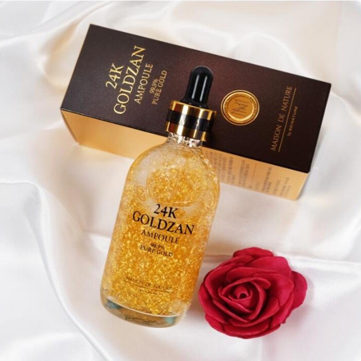 24K Goldzan Ampoule 99.9% Pure Gold By Skinature เซรั่ม เซรั่มทองคำ 24K 100 Ml.