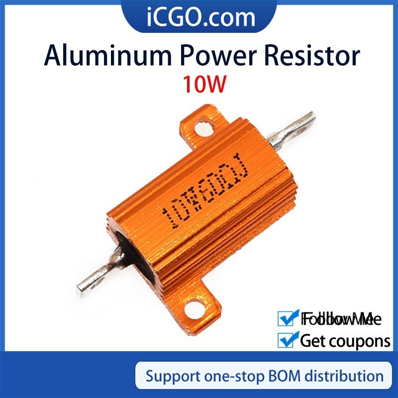 RX24 10W อลูมิเนียมโลหะกรณี Wirewound Gold Resistor 1R 1.2R 1.4R 1.5R 1.8R 2R 2.2R 2.5R 2.7R 3R 3.3R