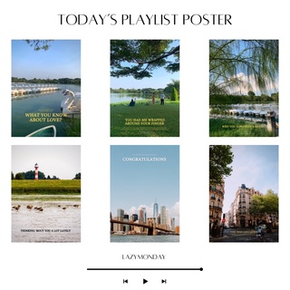 🚪พร้อมส่ง Today’s playlist Poster ภาพโปสเตอร์ รูปถ่าย ขนาด 4x6นิ้ว - A4
