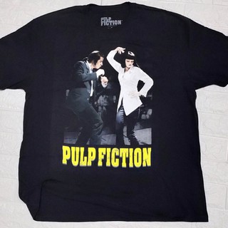 เสื้อยืดคอกลมcrew neckเสื้อภาพยนตร์ Pulpfiction ลิขสิทธิ์แท้S-4XL