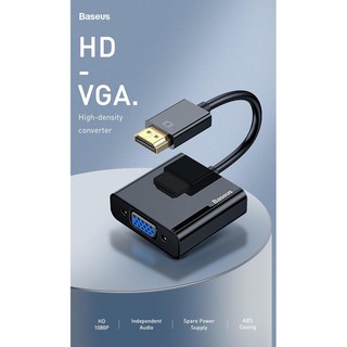 ตัวแปลง Baseus HDMI to VGA Adapter Male To Female Converter 1080P Digital