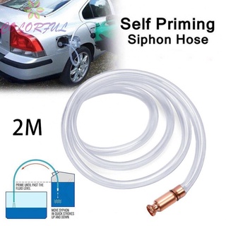 【COLORFUL】Priming Hose 2M Safety Self Priming Copper Siphon Jiggler Hose Transparent