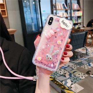 Cartoon กระต่ายน่ารัก Huawei Y7A P30 lite P20 Pro Mate9 Mate10 Mate20 Mate20X Mate8 เคสมือถือ Quicksand liquid Soft TPU Case เคสป้องกัน