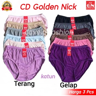 Davela 3 PCS CD Wanita Celana Dalam Golden Nick  939 Warna Gelap