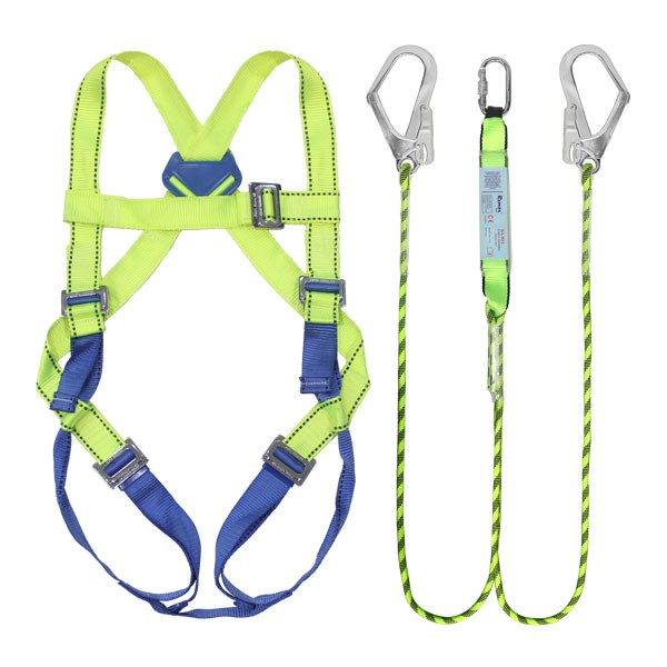 91-SH089 SAFETY HARNESS พร้อมเชือกเส้นเล็กตะขอคู่