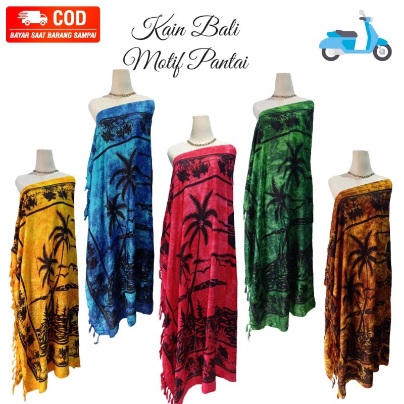 Balinese Cloth-Beach Cloth / Beach Sarong-Beach Motif
