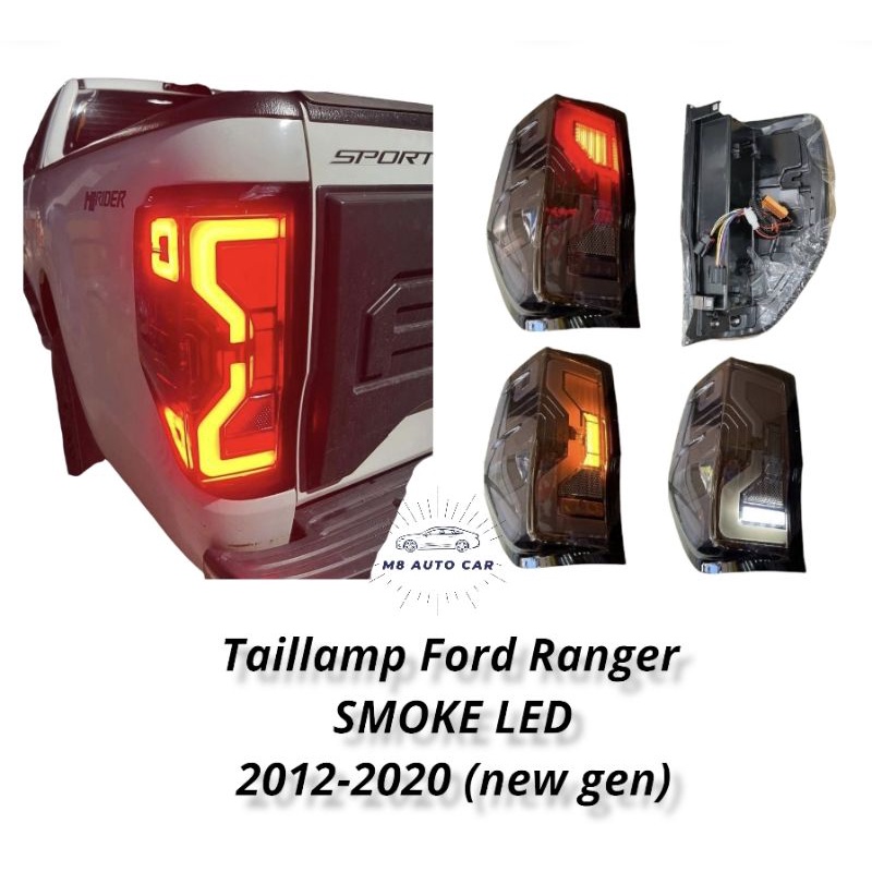ไฟท้าย Ford Ranger T6 MC WILKTRAK RAPTOR ลายใหม่ next gen ไฟท้ายแต่ง ฟอร์ด เรนเจอร์  Taillamp Ford Ranger smoke led