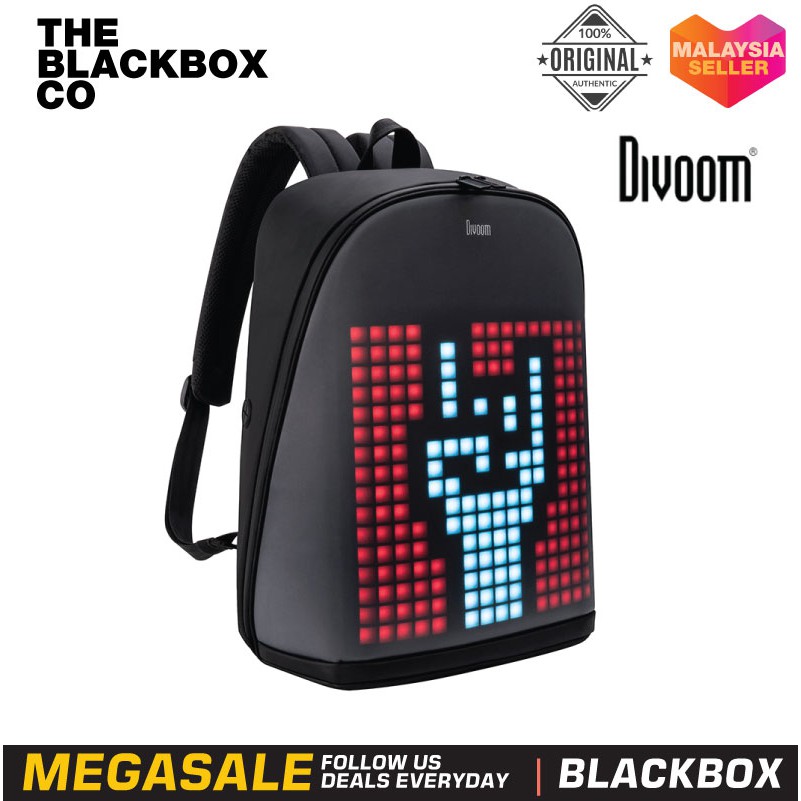 Divoom Pixoo Bag Pixel Divoom Backpack ปรับแต่งหน้าจอ LED APP ควบคุมกันน้ํา Divoom Pixel Art
