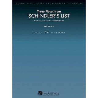 THREE PIECES FROM SCHINDLERS LIST Violin and Piano
