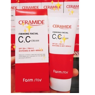 FARM STAY  Ceramide Firming Facial C.C Cream 50 g.  💦  ( MADE IN KOREA ) / NM