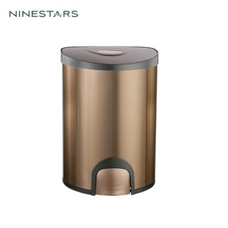 Ninestars QDT-15-6 Gold ถังขยะอัจฉริยะ เซนเซอร์เปิดปิดอัตโนมัติด้วย Tap Sensor สัมผัสด้วยเท้า ความจุ 15 ลิตร สีทอง รับประกันศูนย์ 1 ปี