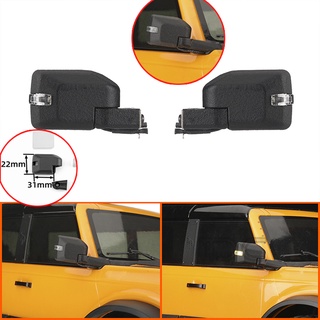 กระจกมองหลัง แบบพับได้ พร้อมไฟ สําหรับรถบังคับ 1:10 TRX4 bronco G500 Land Rover Defender Wrangler